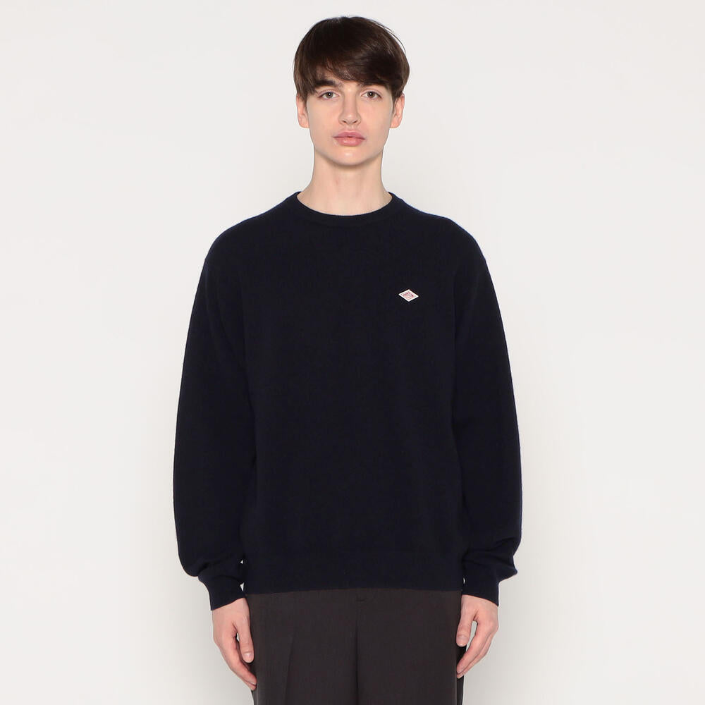 MEN'S LAMBSWOOL CREW NECK KNIT PULLOVER