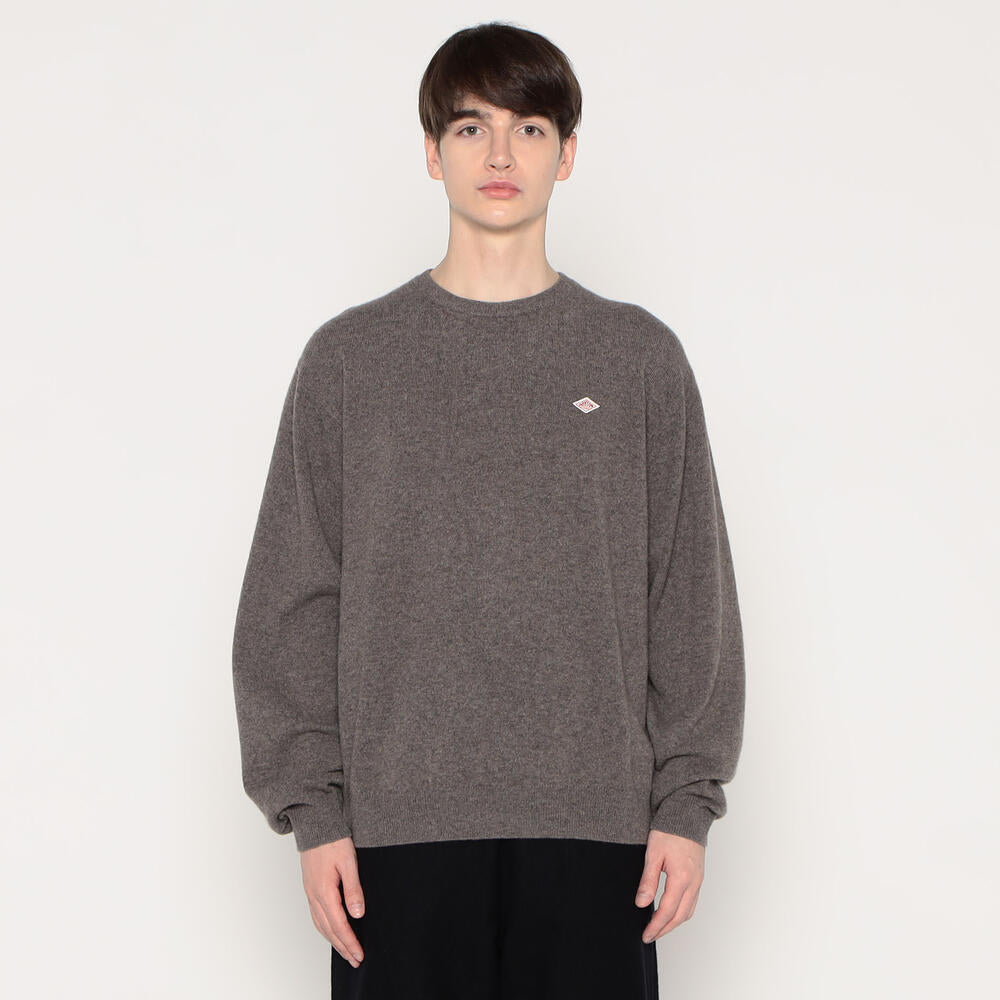 MEN'S LAMBSWOOL CREW NECK KNIT PULLOVER
