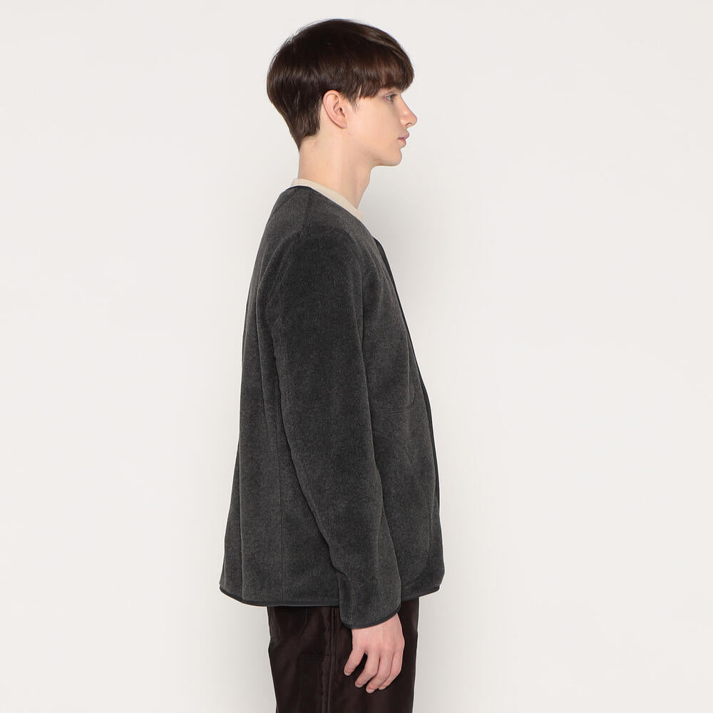 MEN'S FLEECE COLLARLESS JACKET