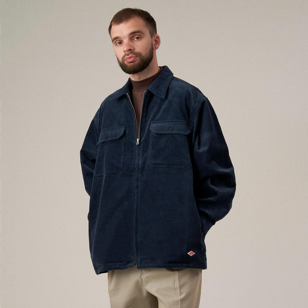 MEN'S CORDUROY ZIP SHIRT BLOUSON