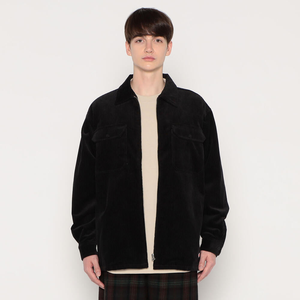MEN'S CORDUROY ZIP SHIRT BLOUSON