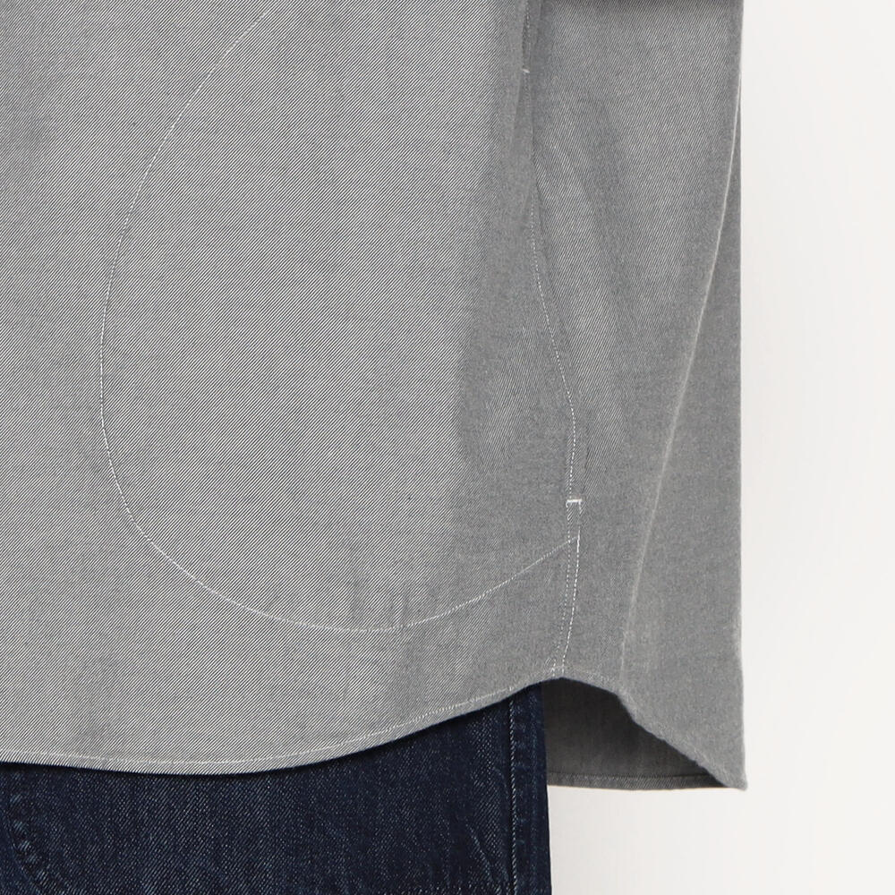MEN'S COTTON FLANNEL BAND COLLAR SHIRT