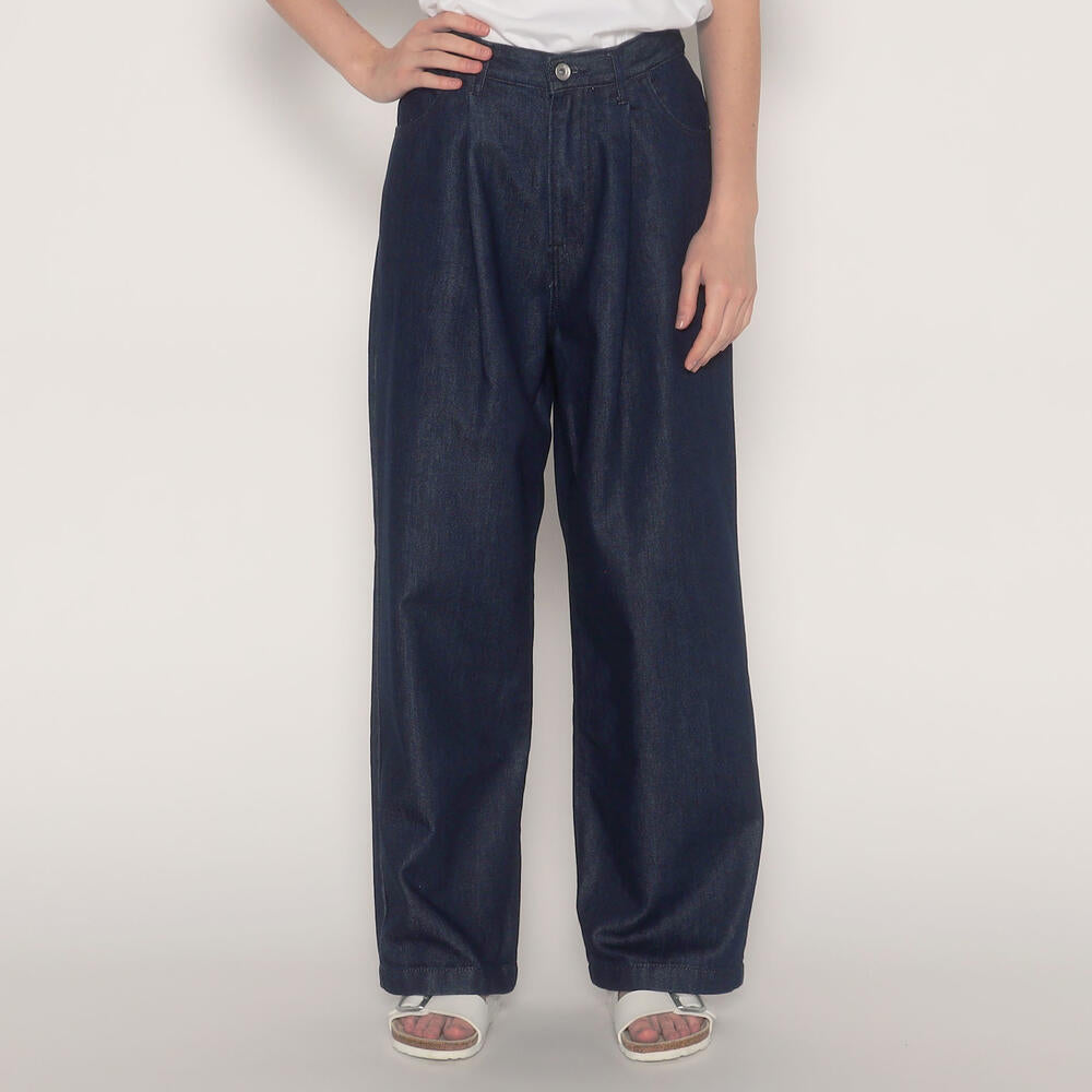 DANTON WOMEN'S T/C DENIM EASY TUCK PANTS