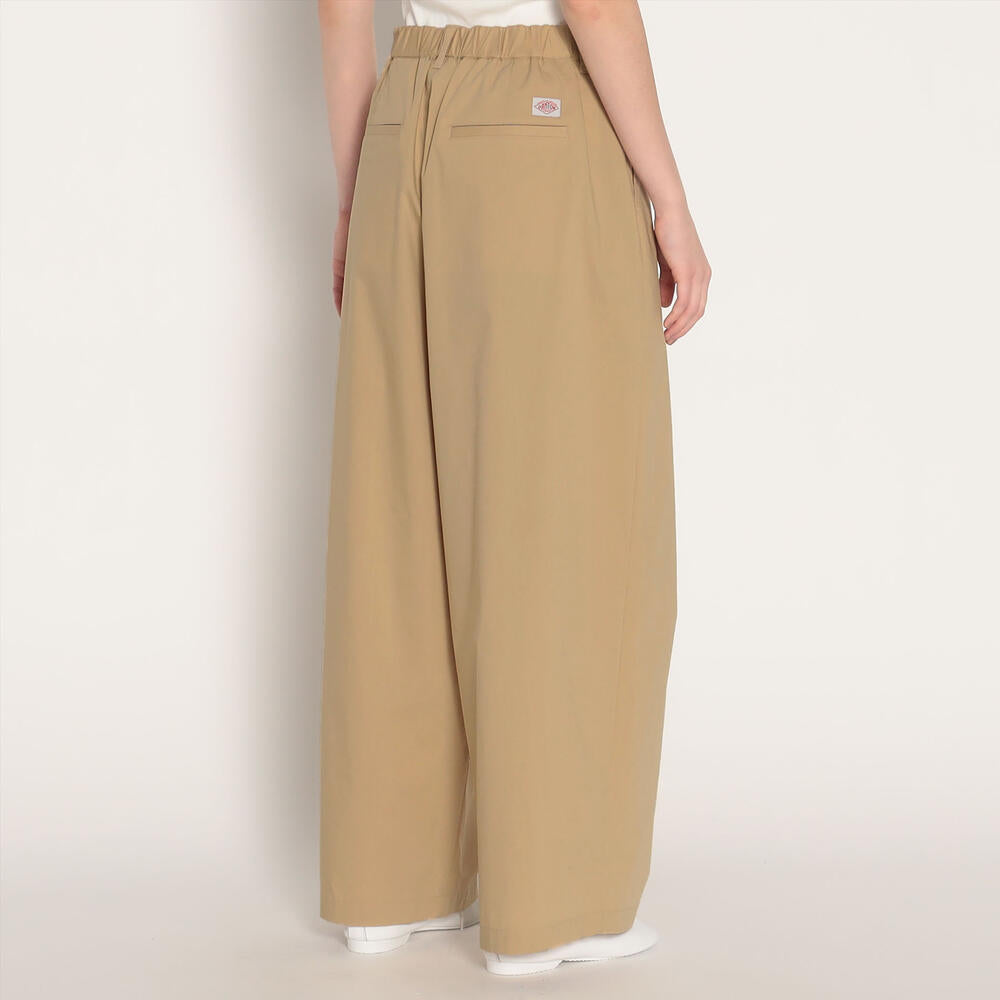 WOMEN'S TYPEWRITER CLOTH DOUBLE PLEATED WIDE PANTS