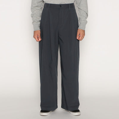 MEN'S TYPEWRITER CLOTH DOUBLE PLEATED WIDE PANTS