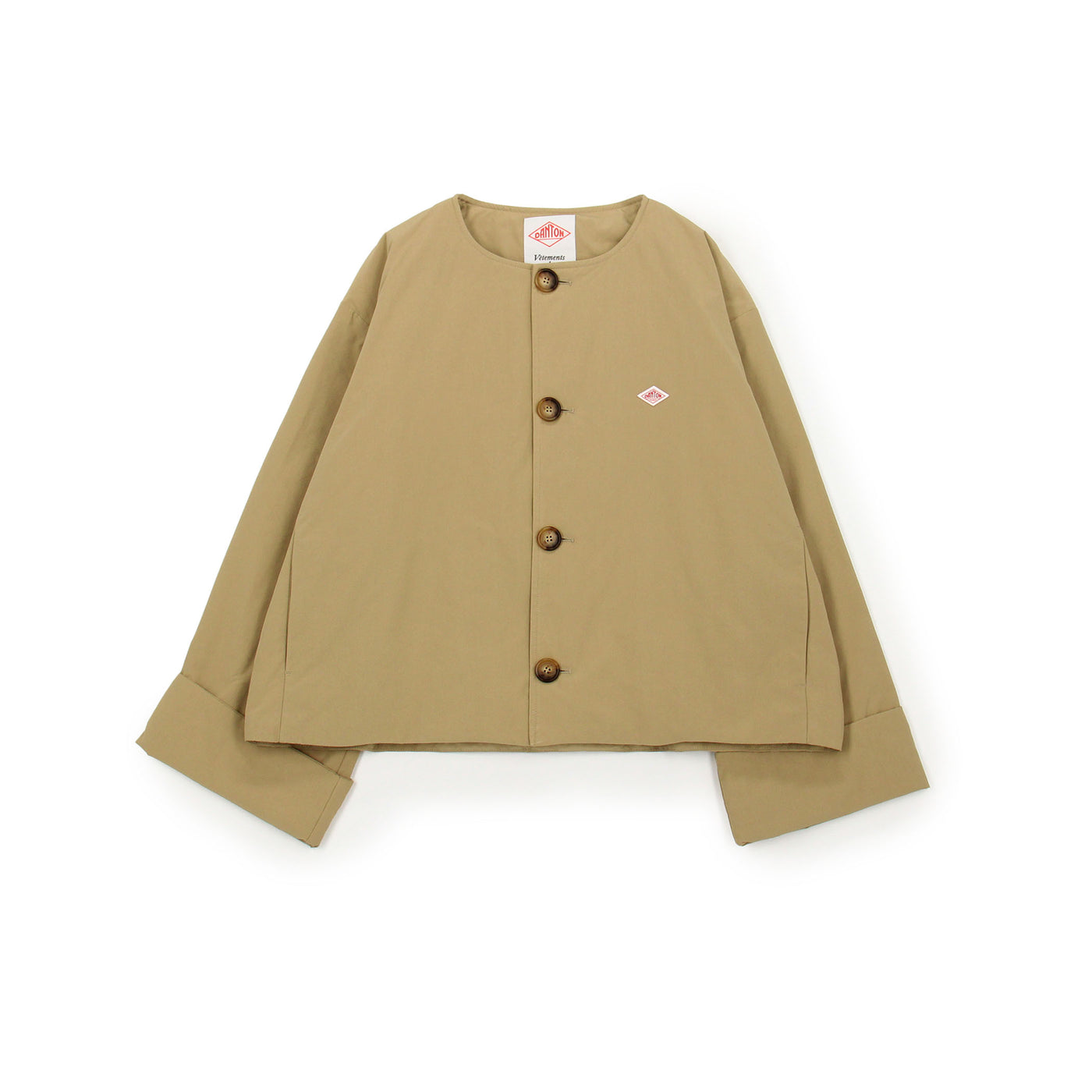 WOMEN'S INSULATION COLLARLESS WIDE JACKET