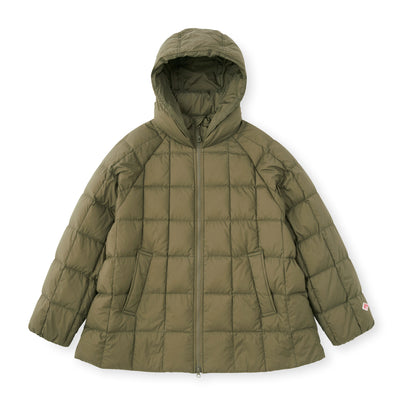 DANTON WOMEN'S NYLON TAFFETA SQUARE QUILTED DOWN JACKET