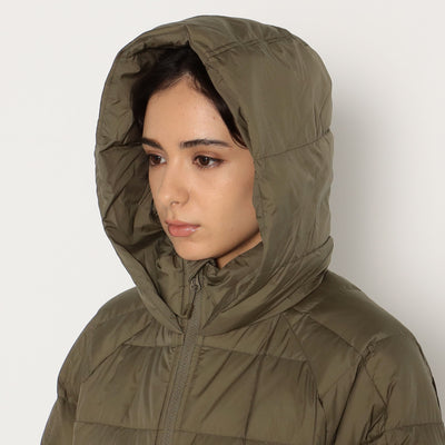 WOMEN'S NYLON TAFFETA SQUARE QUILTED DOWN JACKET