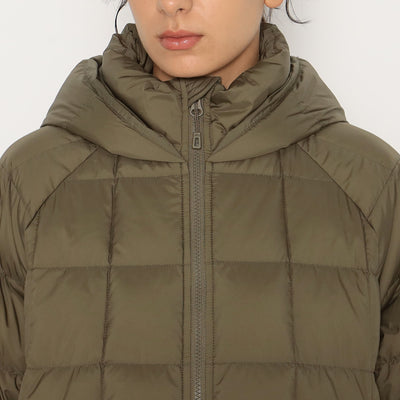 WOMEN'S NYLON TAFFETA SQUARE QUILTED DOWN JACKET