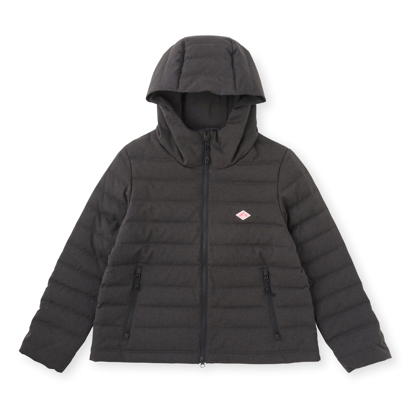 WOMEN'S WOOL LIKE POLYESTER MIDDLE DOWN HOODED JACKET