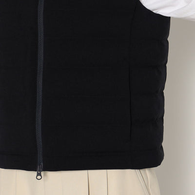 WOMEN'S WOOL LIKE POLYESTER MIDDLE DOWN STAND COLLAR VEST