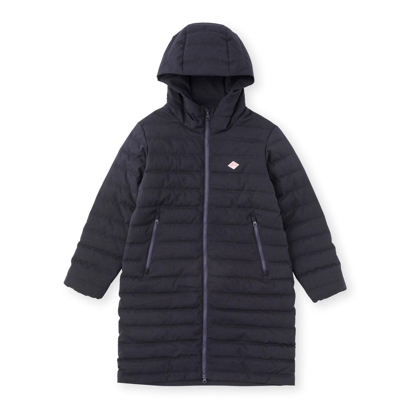 WOMEN'S WOOL LIKE POLYESTER MIDDLE DOWN HOODED COAT