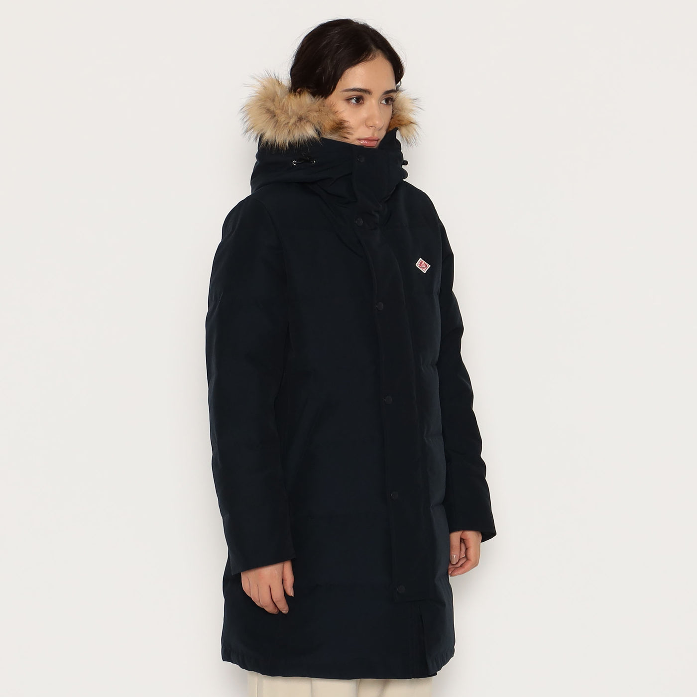 WOMEN'S FAUX FUR HOODED DOWN COAT