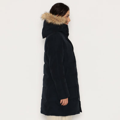 WOMEN'S FAUX FUR HOODED DOWN COAT