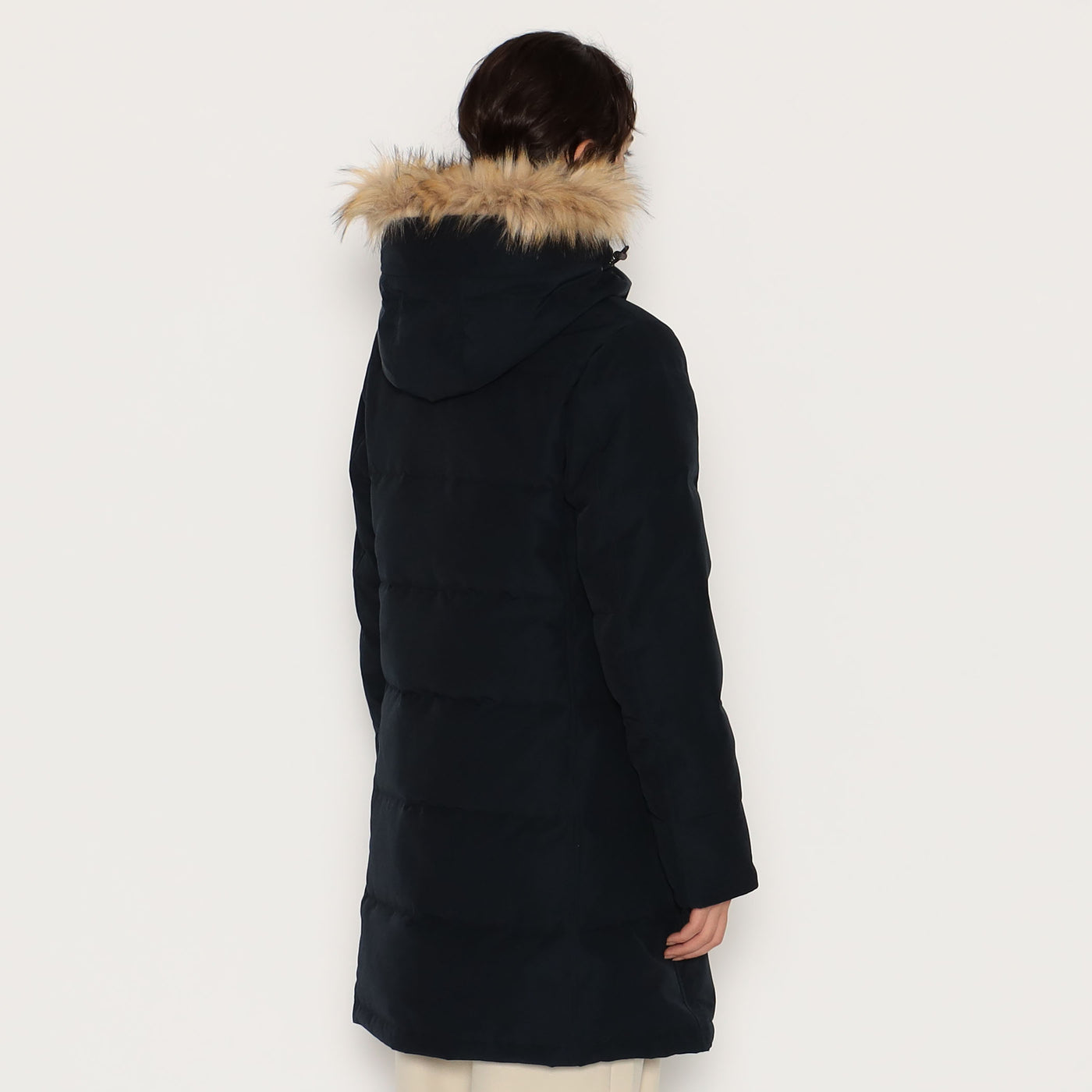 WOMEN'S FAUX FUR HOODED DOWN COAT