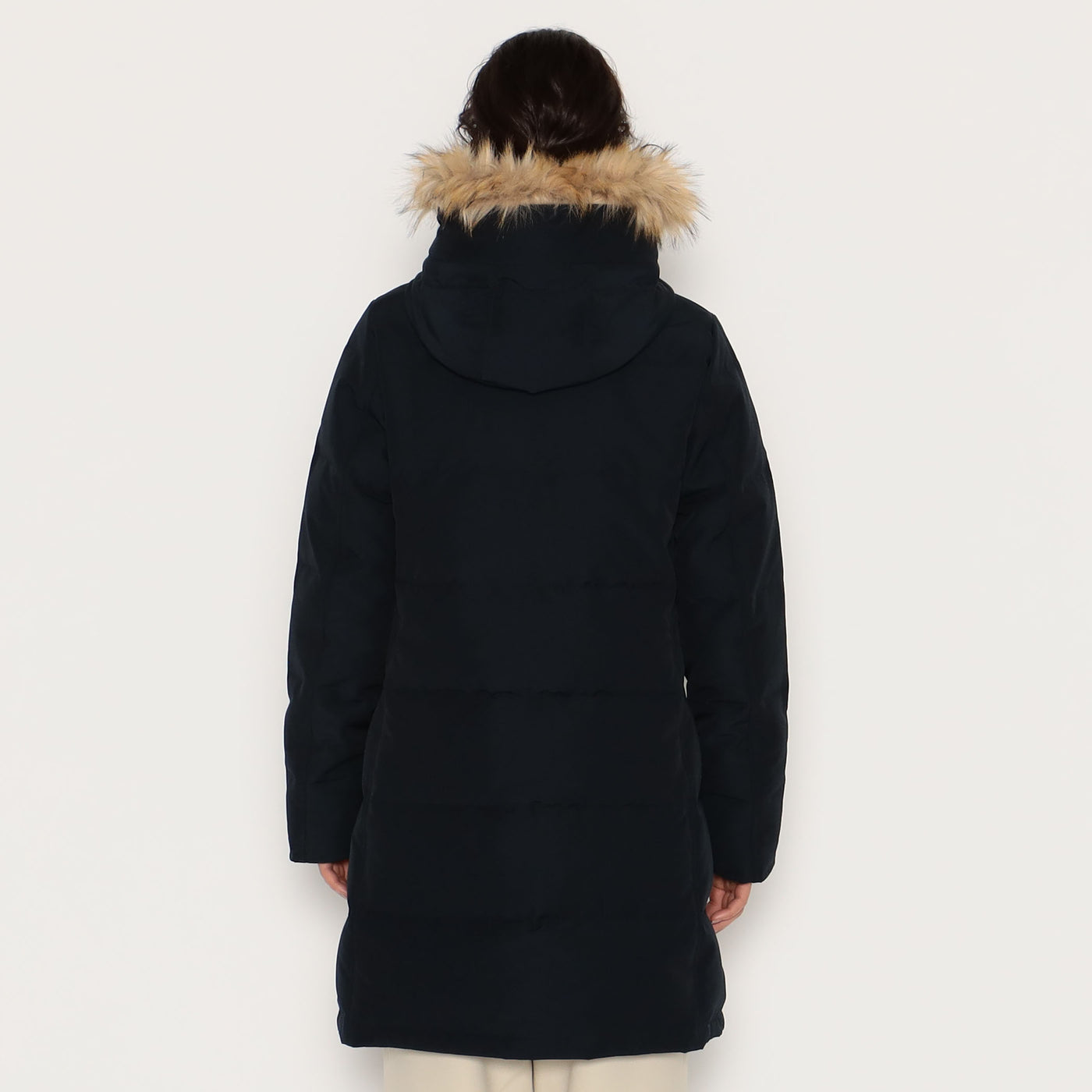 WOMEN'S FAUX FUR HOODED DOWN COAT