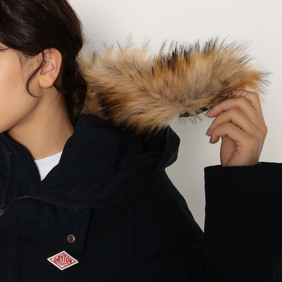 WOMEN'S FAUX FUR HOODED DOWN COAT