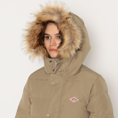 WOMEN'S FAUX FUR HOODED DOWN JACKET