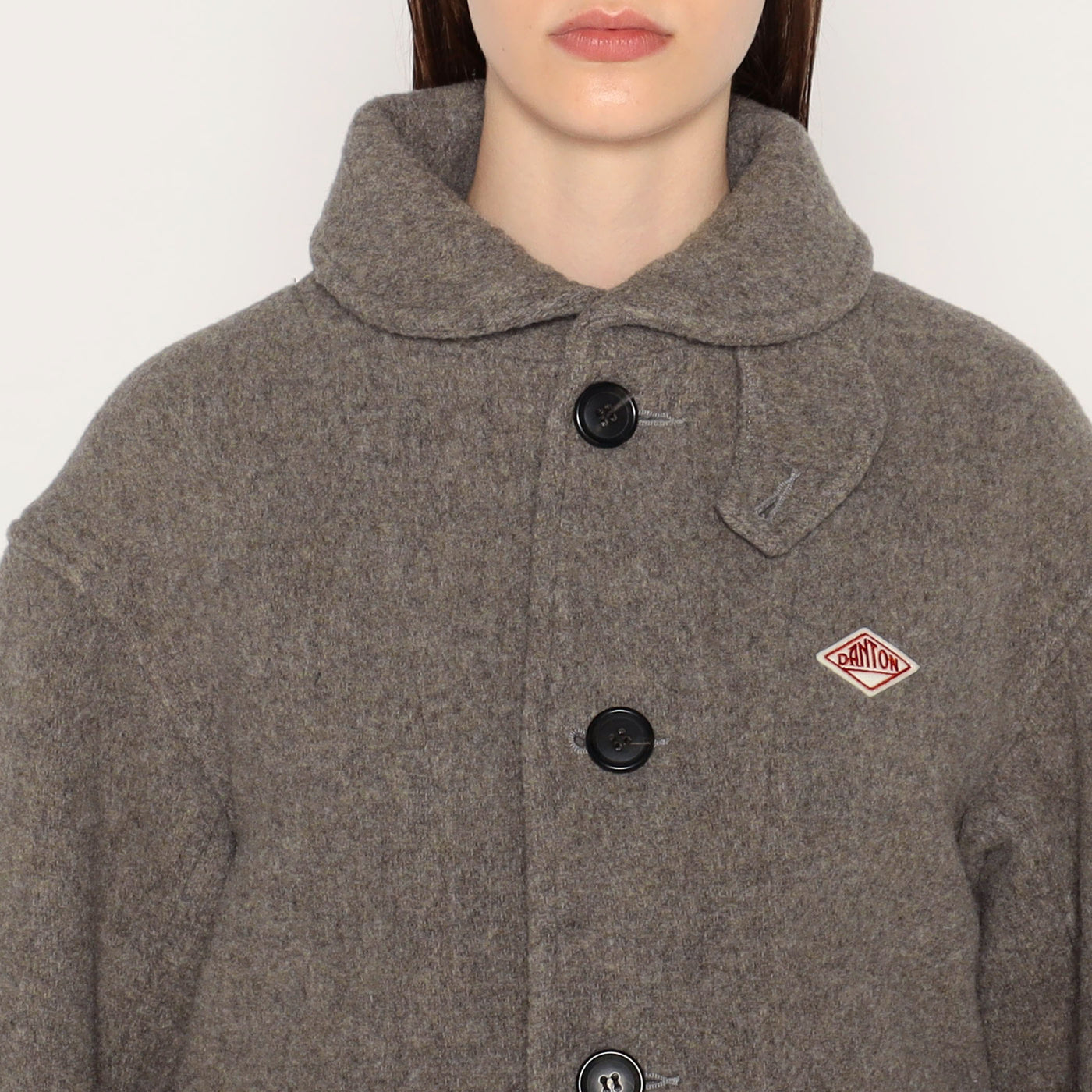 WOMEN'S WOOL PILE ROUND COLLAR JACKET