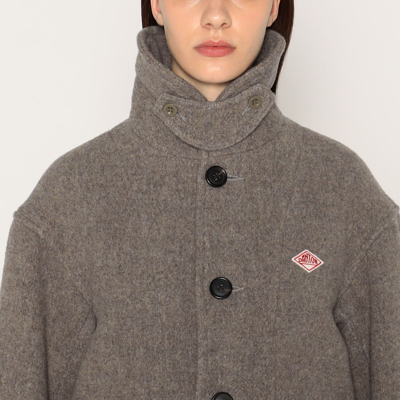 WOMEN'S WOOL PILE ROUND COLLAR JACKET