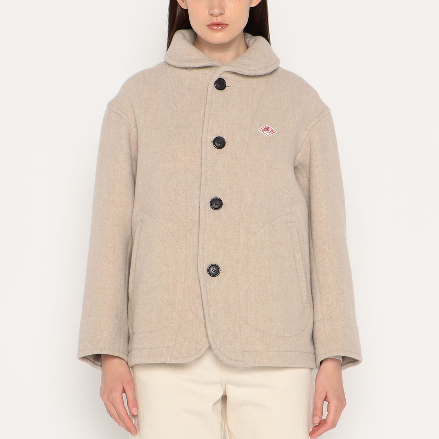 WOMEN'S WOOL PILE ROUND COLLAR JACKET