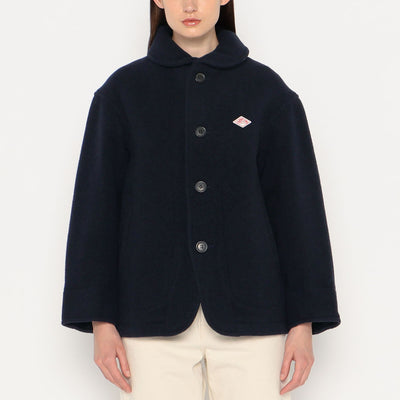 WOMEN'S WOOL PILE ROUND COLLAR JACKET