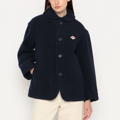 WOMEN'S WOOL PILE ROUND COLLAR JACKET