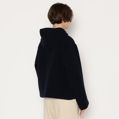 WOMEN'S WOOL LIGHT PILE HOODED JACKET