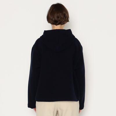 WOMEN'S WOOL LIGHT PILE HOODED JACKET