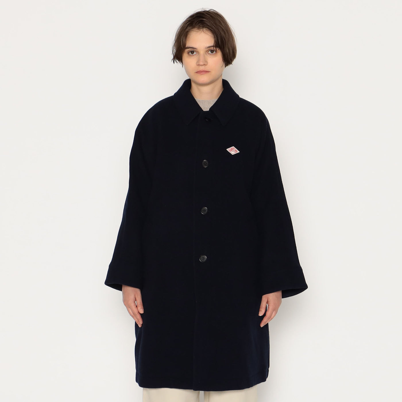 WOMEN'S WOOL LIGHT PILE DOLMAN LONG COAT