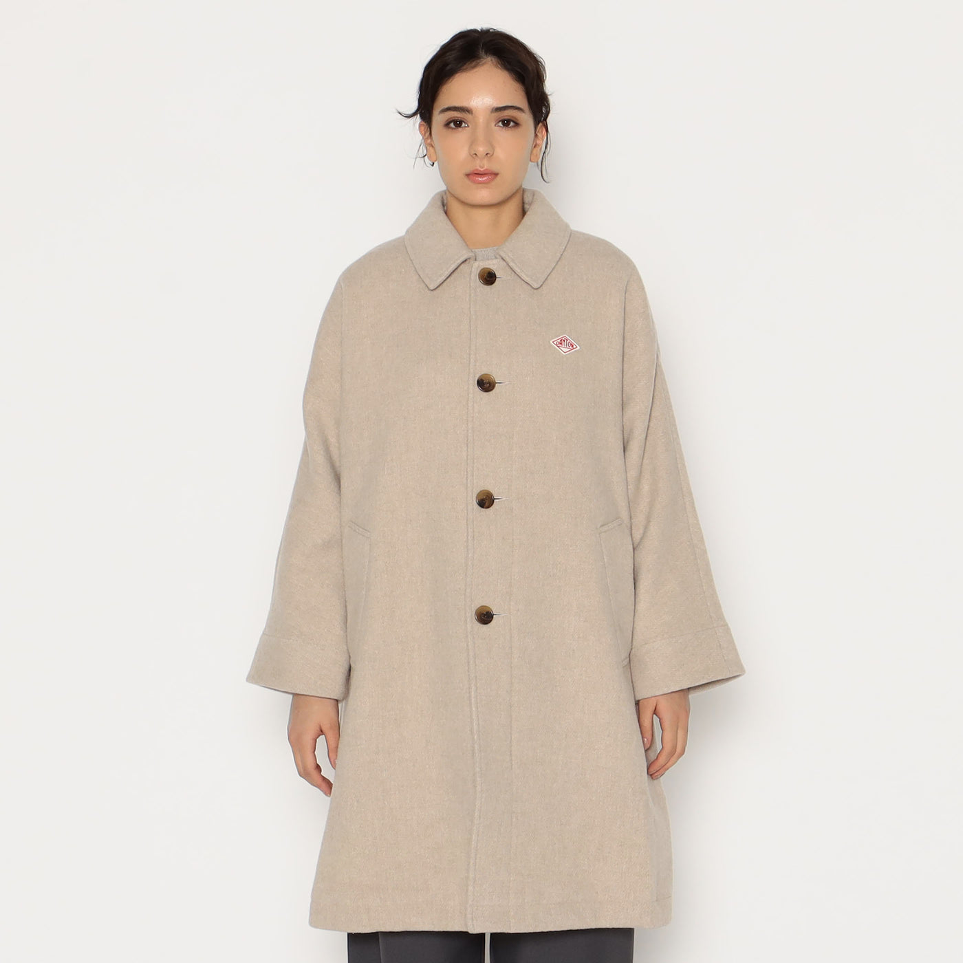 WOMEN'S WOOL LIGHT PILE DOLMAN LONG COAT