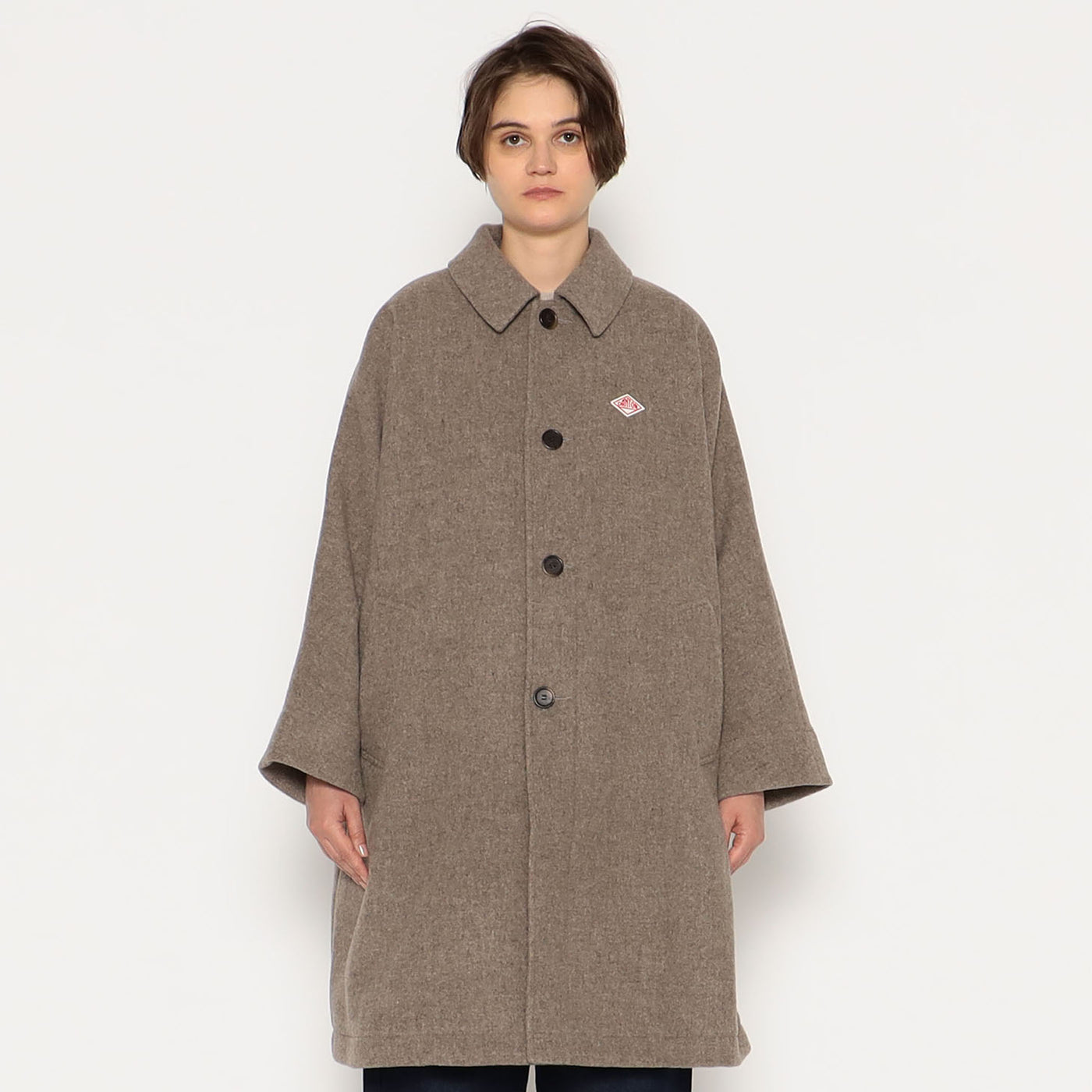 WOMEN'S WOOL LIGHT PILE DOLMAN LONG COAT