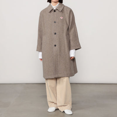 WOMEN'S WOOL LIGHT PILE DOLMAN LONG COAT