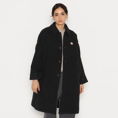 WOMEN'S WOOL LIGHT PILE DOLMAN LONG COAT