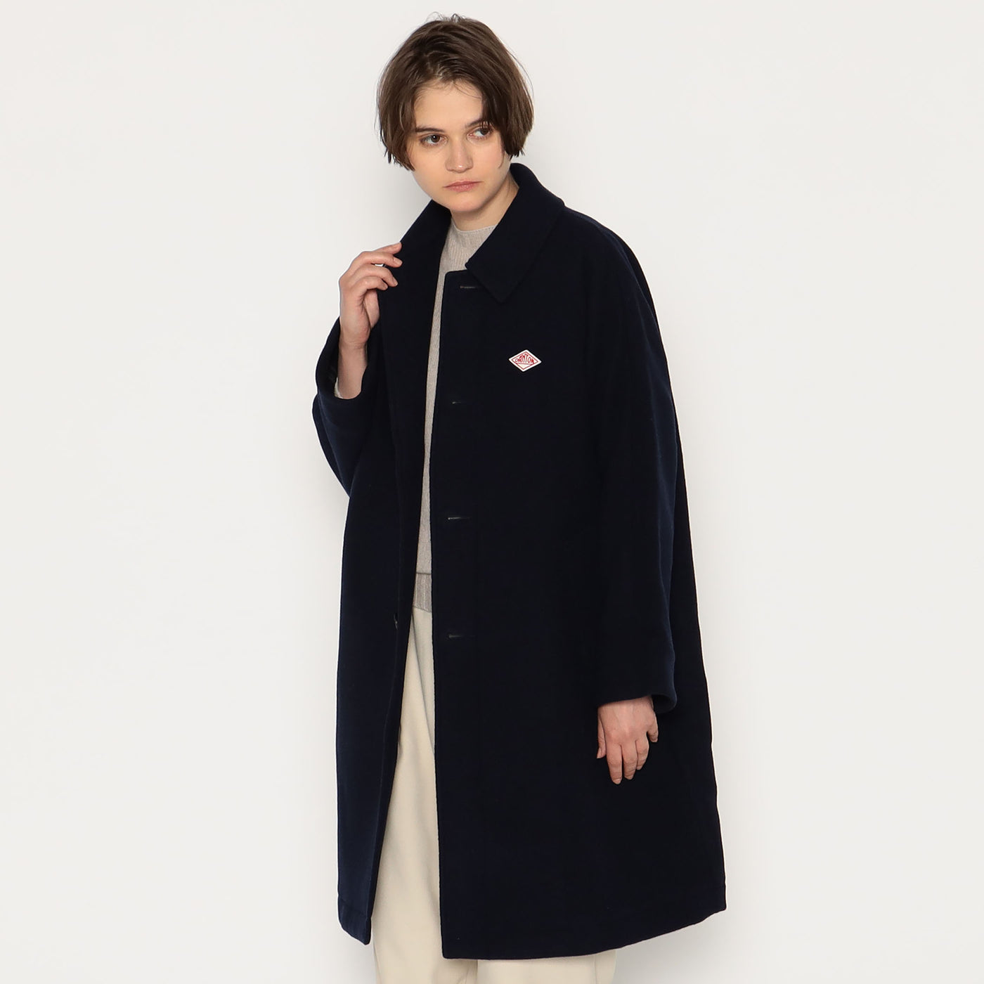 WOMEN'S WOOL LIGHT PILE DOLMAN LONG COAT