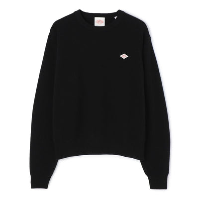 WOMEN'S LAMBSWOOL CREW NECK KNIT PULLOVER