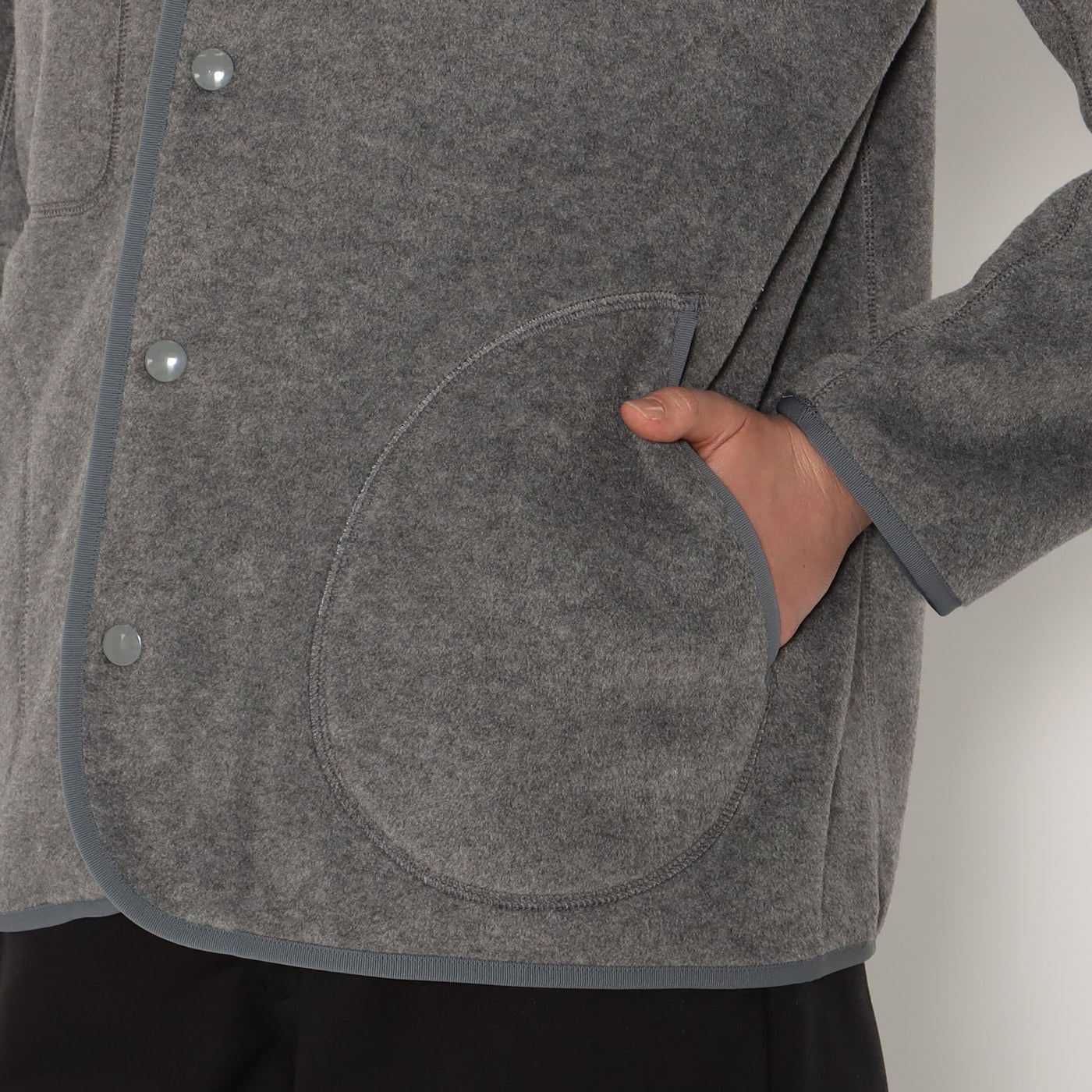 WOMEN'S FLEECE COLLARLESS JACKET