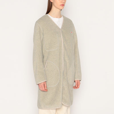 WOMEN'S FLEECE COLLARLESS COAT