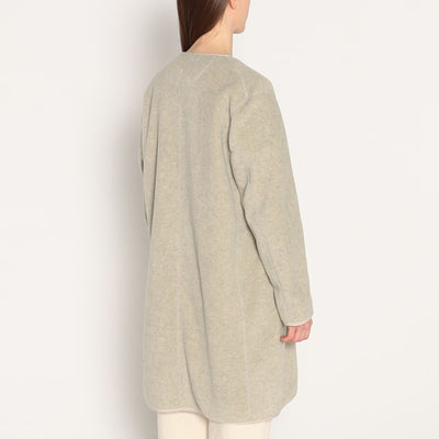 WOMEN'S FLEECE COLLARLESS COAT