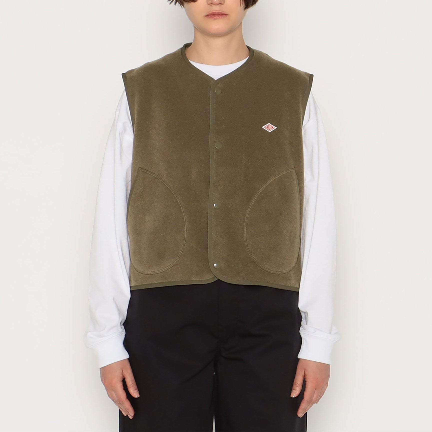 DANTON WOMEN'S FLEECE COLLARLESS VEST