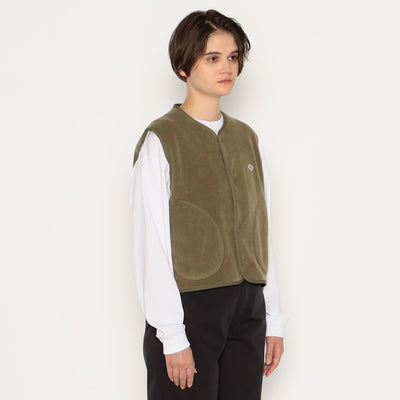 WOMEN'S FLEECE COLLARLESS VEST