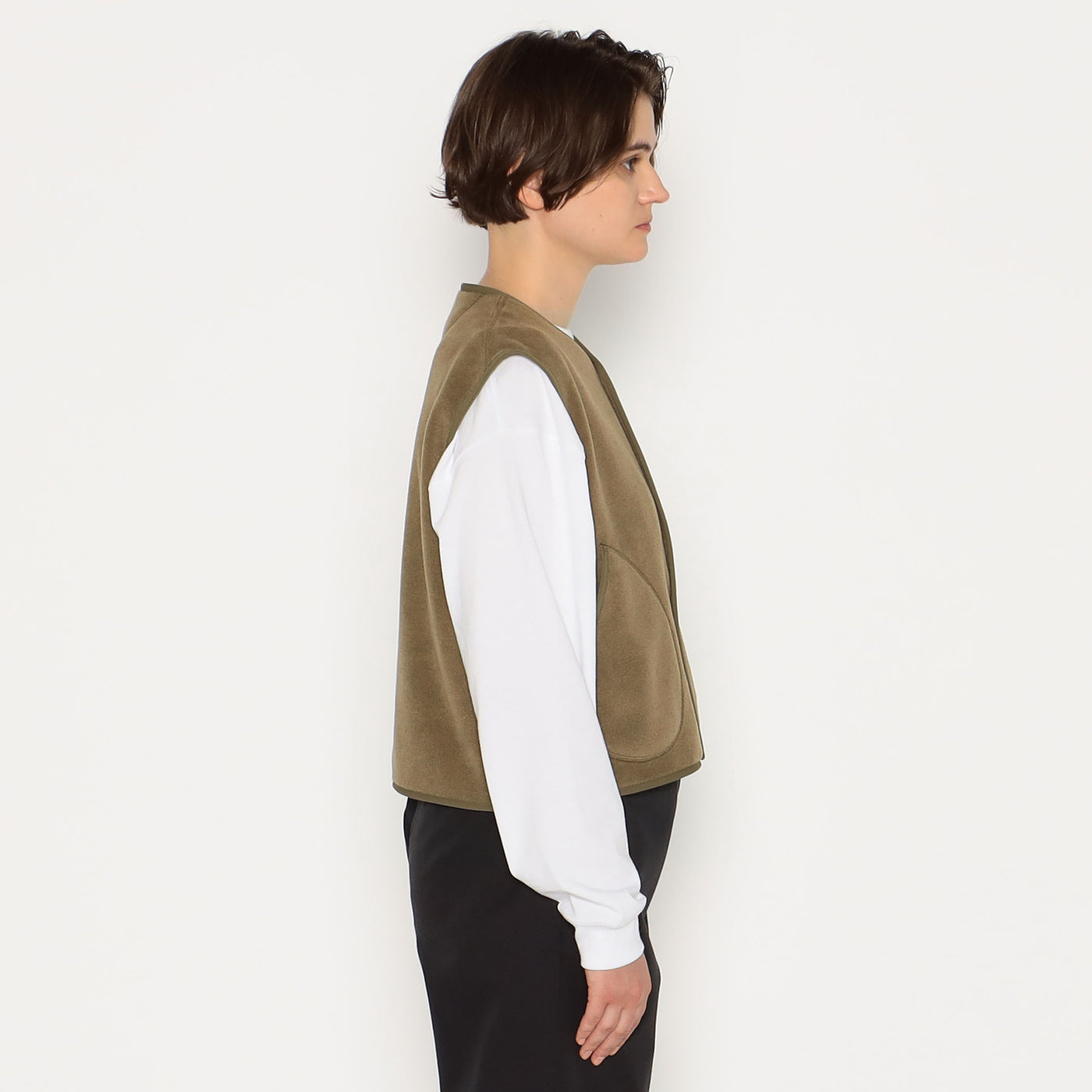 WOMEN'S FLEECE COLLARLESS VEST