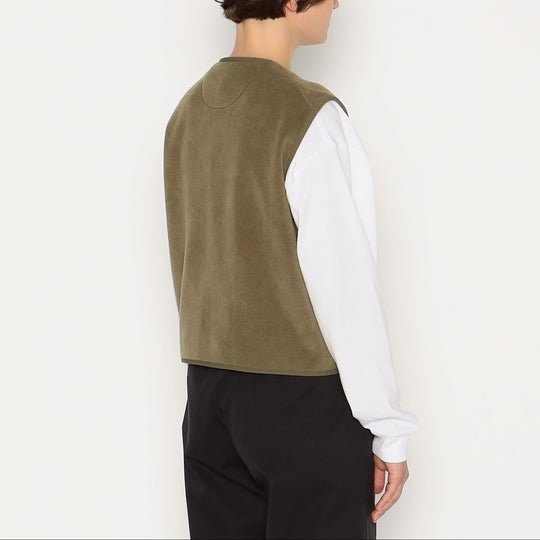 WOMEN'S FLEECE COLLARLESS VEST