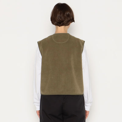 WOMEN'S FLEECE COLLARLESS VEST