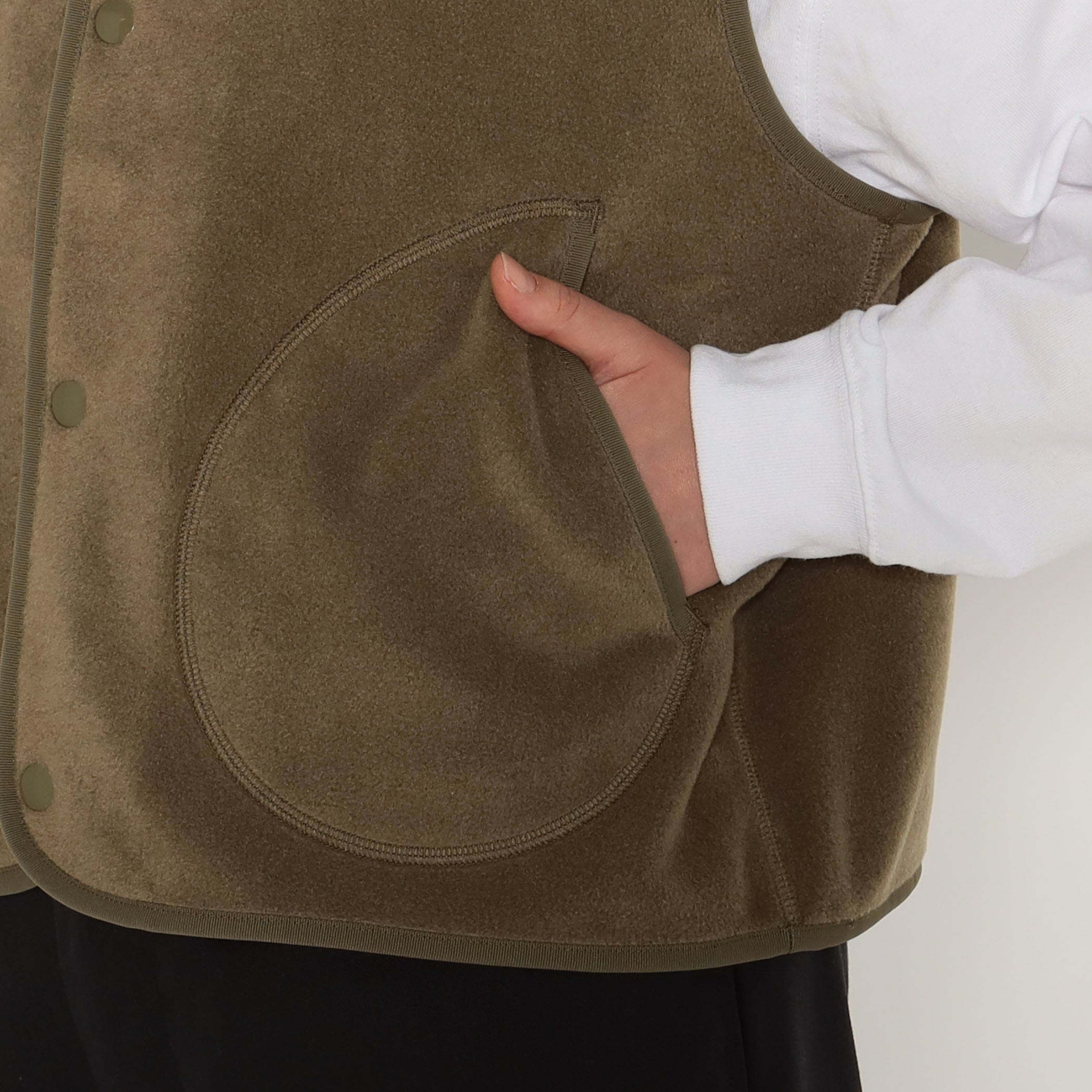 DANTON WOMEN'S FLEECE COLLARLESS VEST