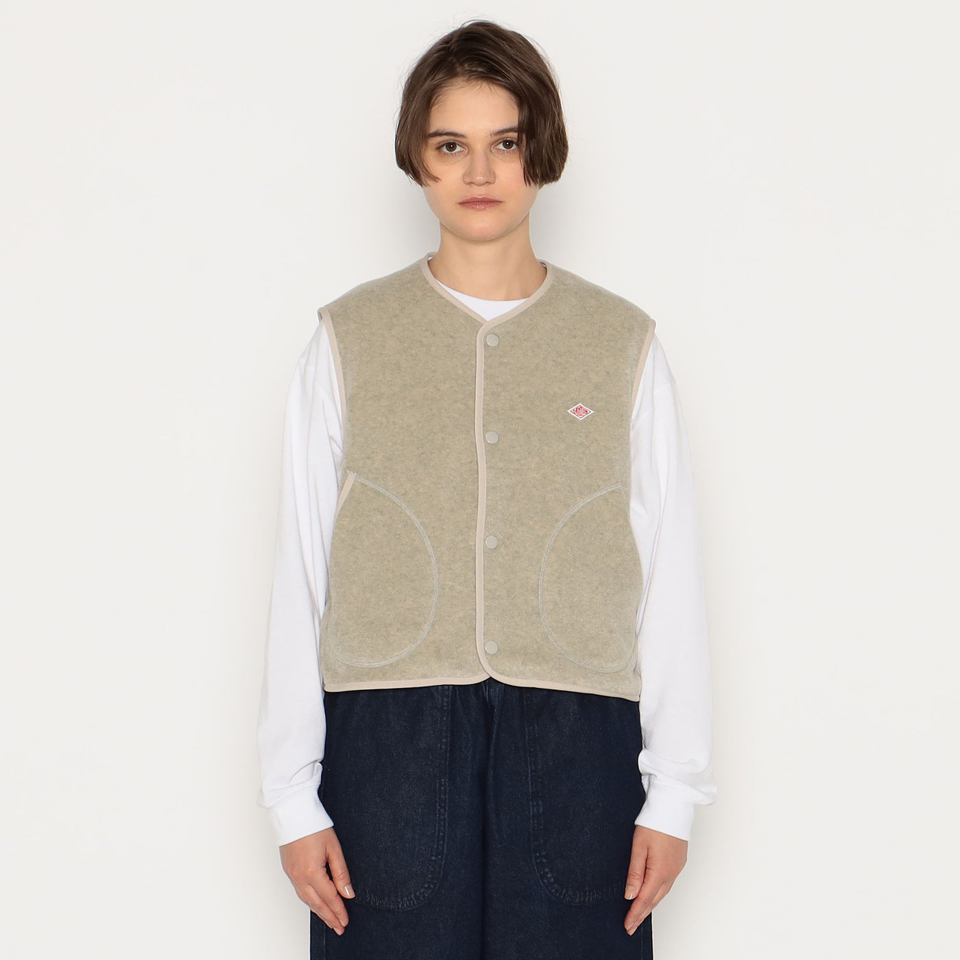 WOMEN'S FLEECE COLLARLESS VEST