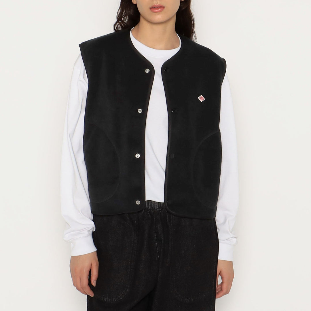 WOMEN'S FLEECE COLLARLESS VEST