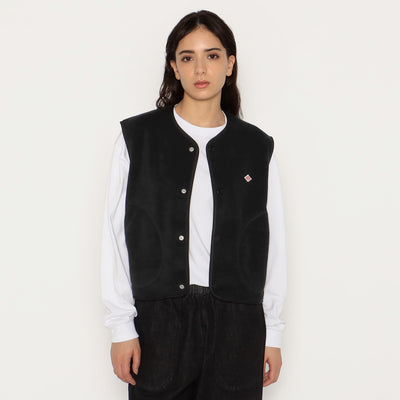 WOMEN'S FLEECE COLLARLESS VEST