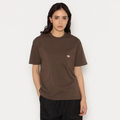 WOMEN'S SHORT SLEEVE POCKET T-SHIRT PLAIN