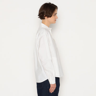 WOMEN'S OXFORD ROUND COLLAR PULLOVER SHIRT PLAIN